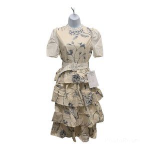 Women' s Ellie Dress Casual Size S Belted - Puff Sleeve - Rib Knit